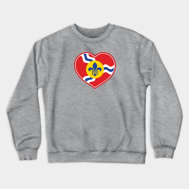 I Heart Saint Louis Crewneck Sweatshirt by BentonParkPrints